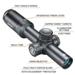 Bushnell Prime 1-4x24 Illuminated Riflescope 13 Bushnell Prime 1-4x24 Illuminated Riflescope -VAUDE Butikk bushnell prime 1 4x24 illuminated riflescope black 4