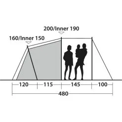 Outwell Springwood 4SG -VAUDE Butikk outwell springwood 4sg blue 3
