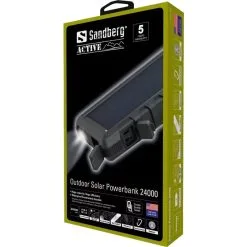 Sandberg Outdoor Solar Powerbank 24000 -VAUDE Butikk sandberg outdoor solar powerbank 24000 black 2